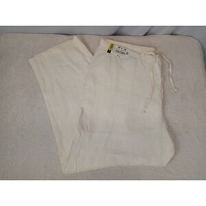 NWT Murano Linen Pants Men's 38x30 Cream 100% European Linen Beach Summer